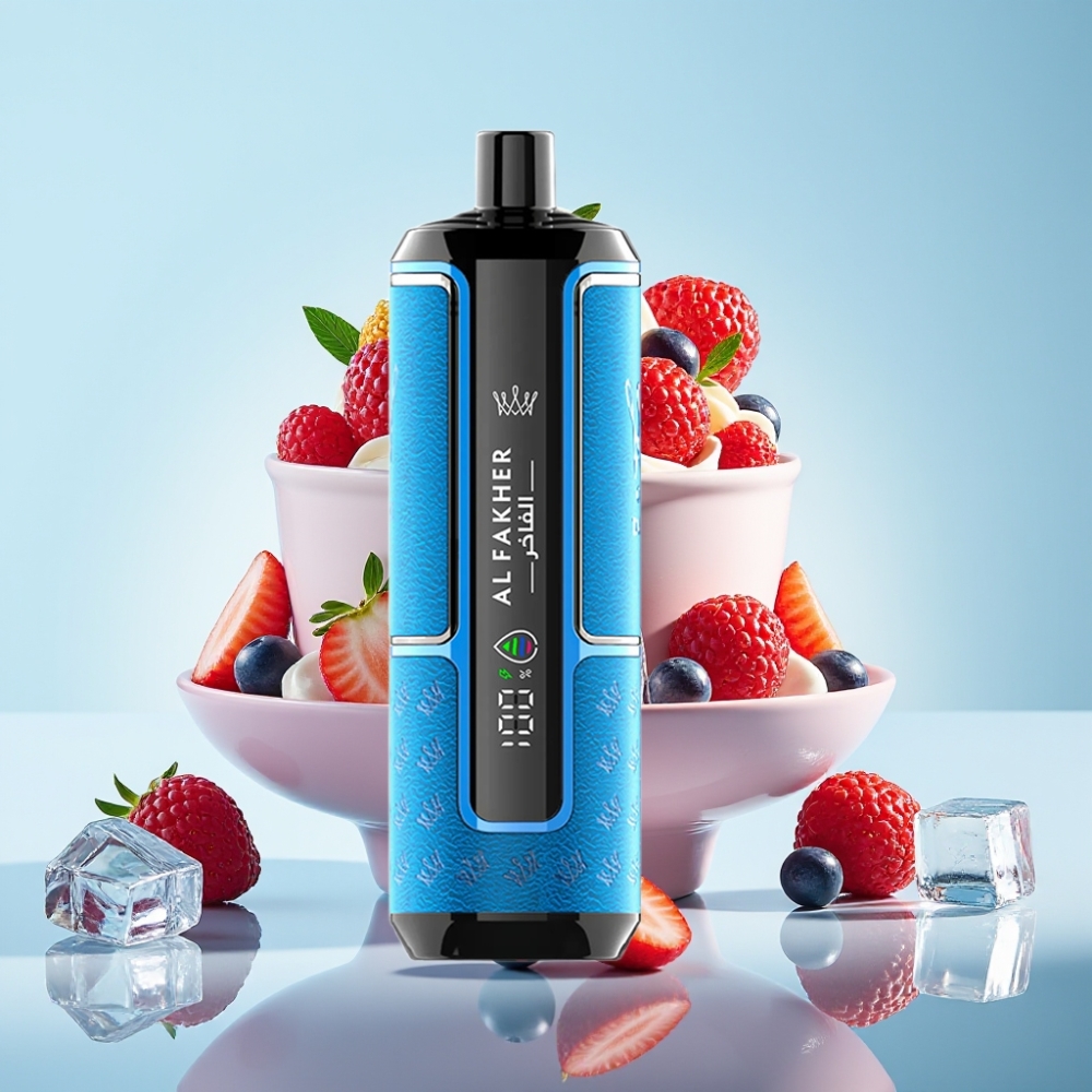 Al Fakher Crown Bar 15K Hypermax 22ml 600mAh DTL Disposable Vape Kit Berry Ice