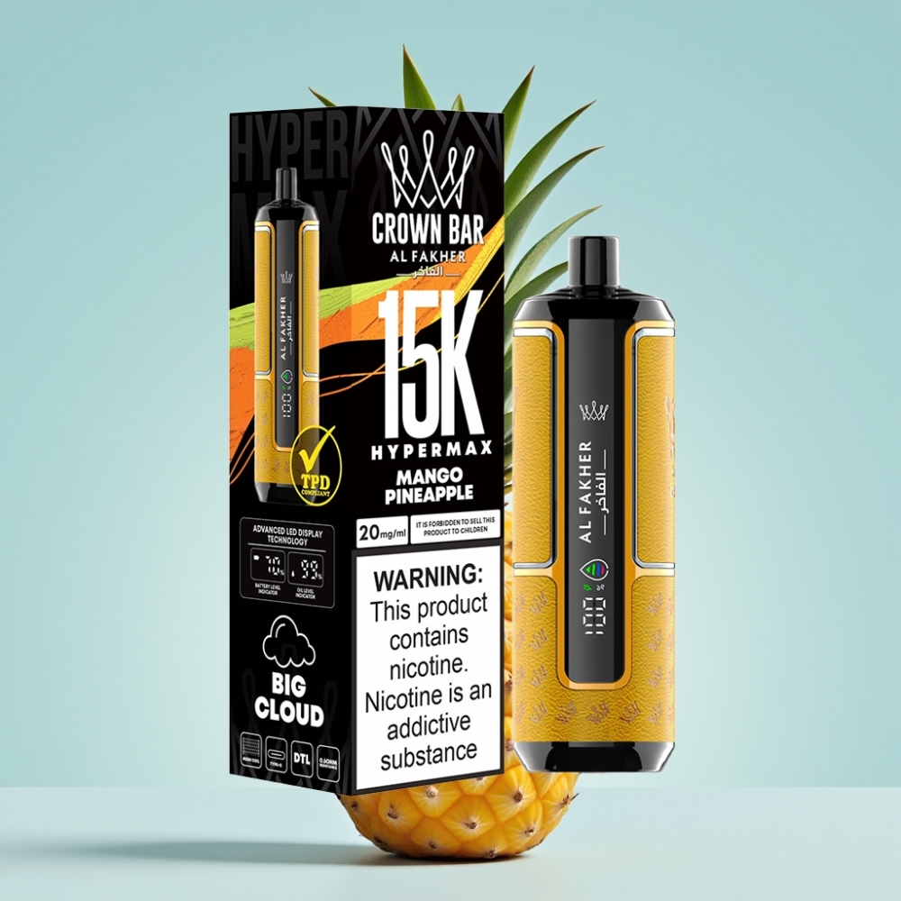 Al Fakher Crown Bar 15K Hypermax 22ml 600mAh DTL Mango-Ananass