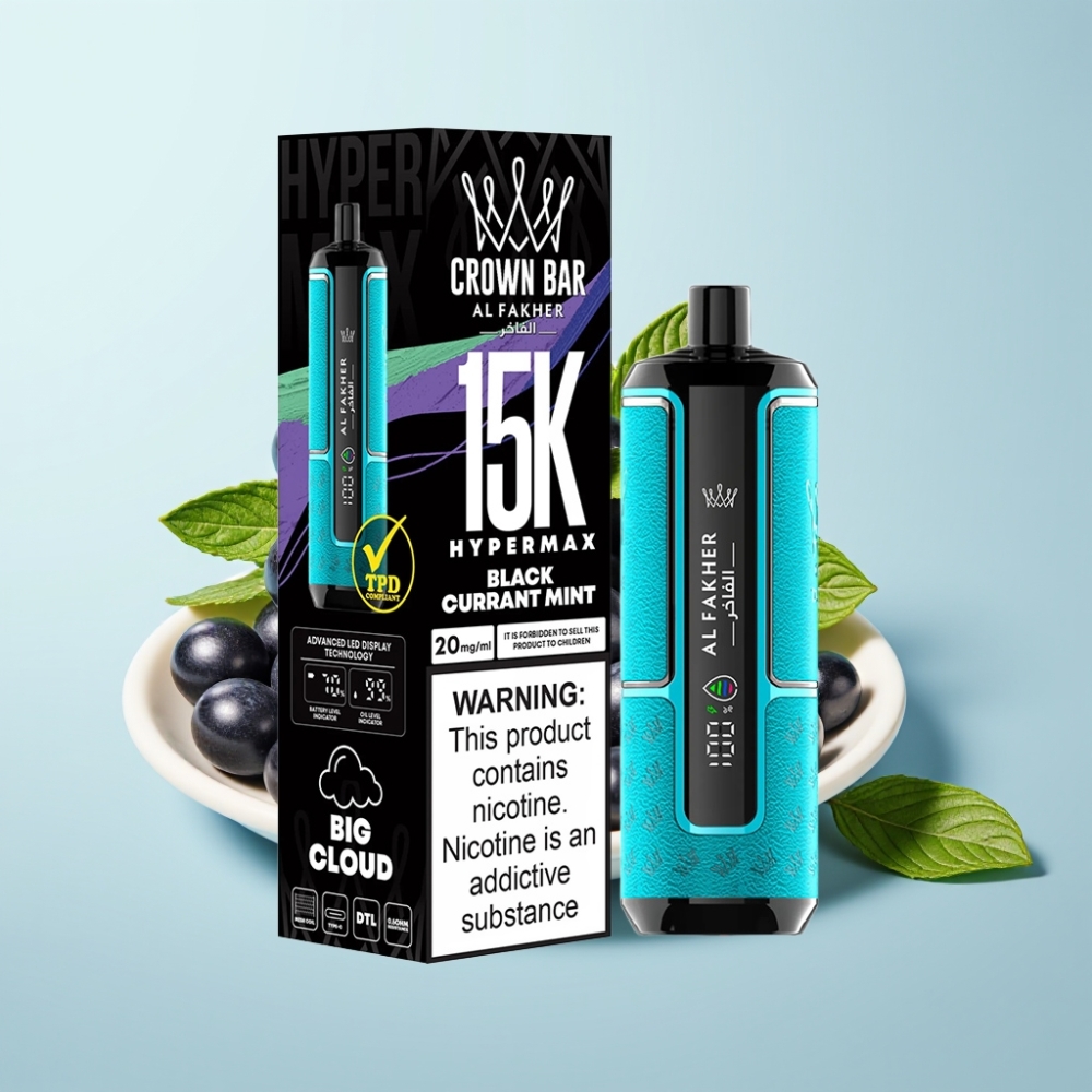 Al Fakher Crown Bar 15K Hypermax 22ml 600mAh Mustikas Mänt