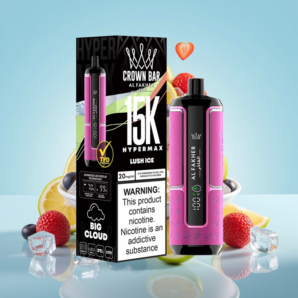 Al Fakher Crown Bar 15K Hypermax DTL 22ml 6mg Luch Ice