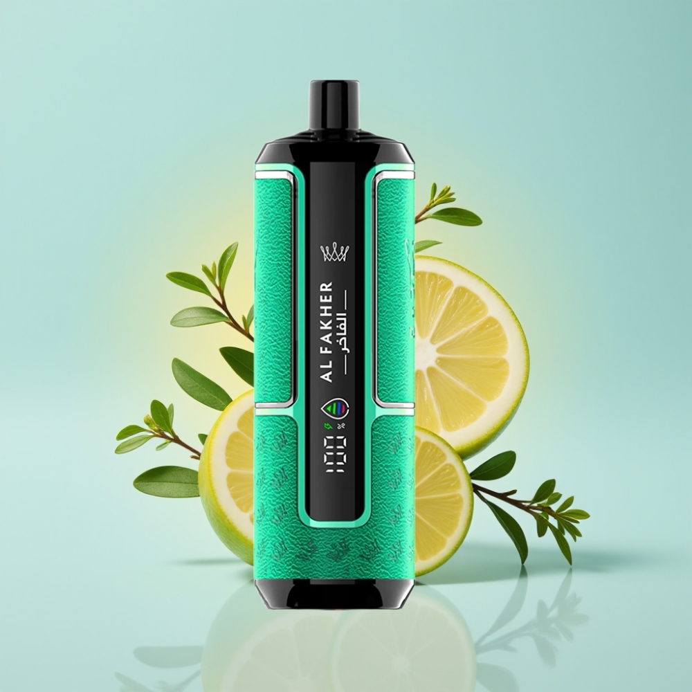 Al Fakher Crown Bar 15K Hypermax Disposable Vape Kit 22ml 6mg Lemon Mint