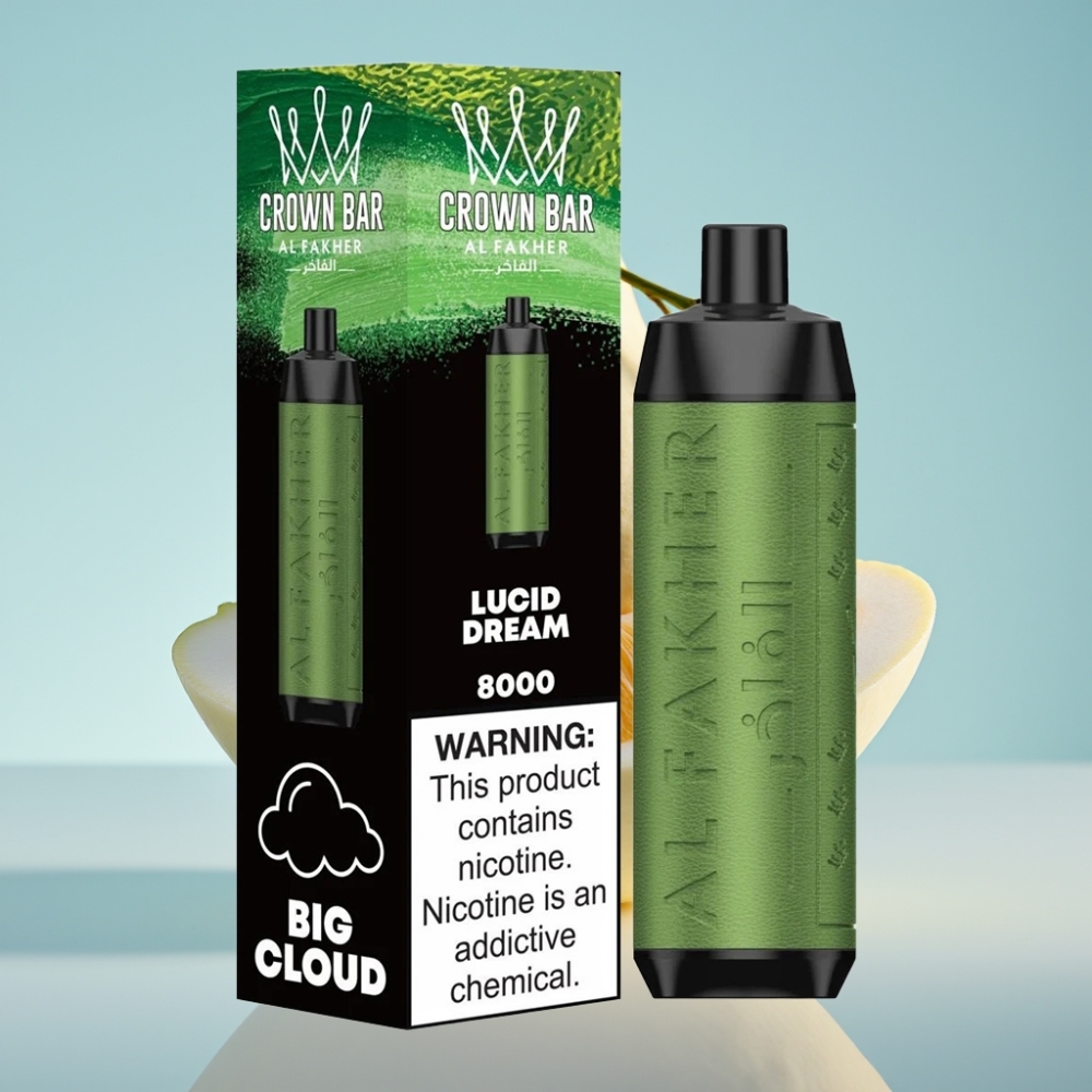Al Fakher Crown Bar 8000 Crystal Ühekordne Vape 18ml 5mg 0,6 ohm Lucid Dream