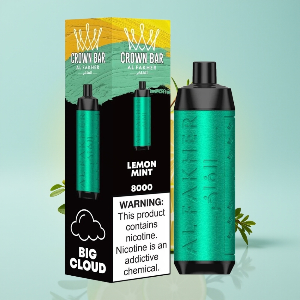 Al Fakher Crown Bar 8000 Crystal Ühekordne Vape 18ml 5mg 0.6ohm