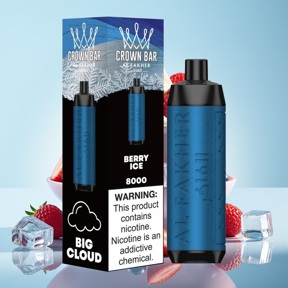 Al Fakher Crown Bar 8000 Crystal Ühekordne Vape 600mAh 18ml 5mg