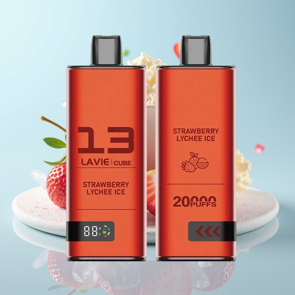 Lavie Cube 20000 Puffs 28ML 5% Nikotiini Maasika Litši Jää