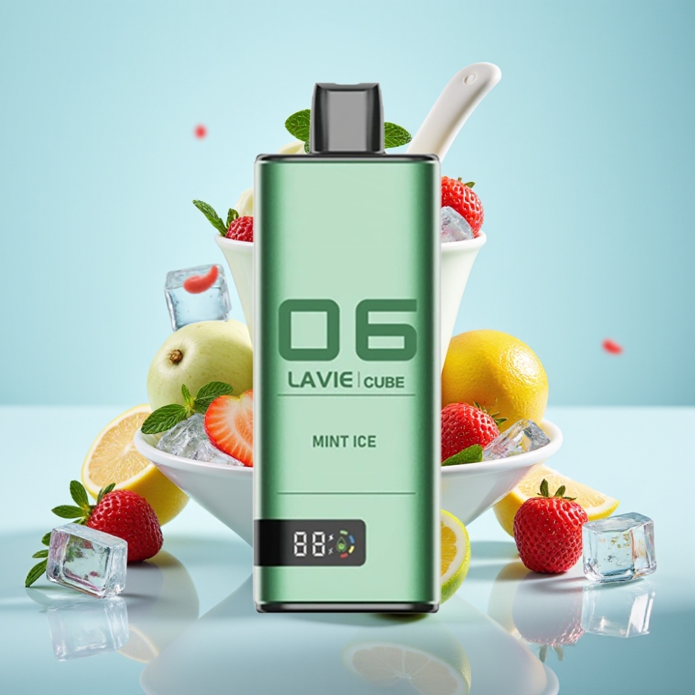 Lavie Cube 20000 Puffs 28ML 5% Nikotiini Mint Ice Ühekordne Vape