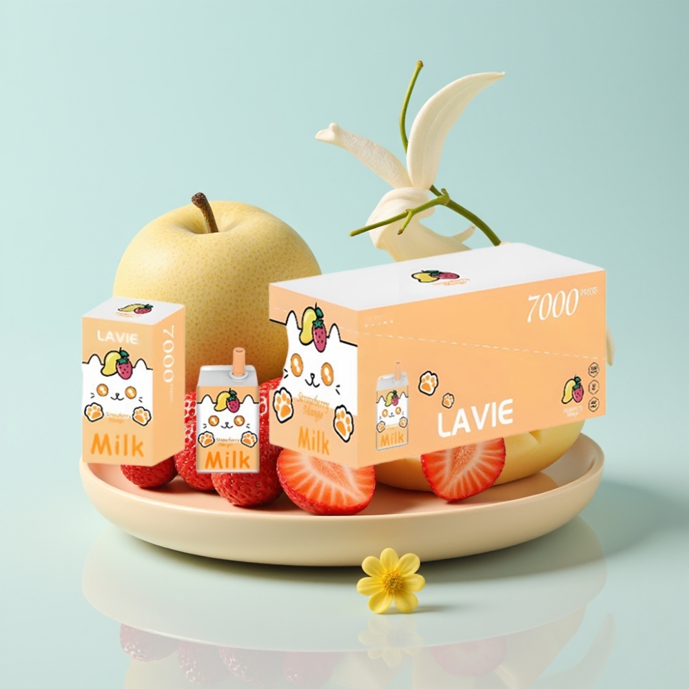 LAVIE Milk 7000 Puffs 16ML 5% Nikotiini Maasikas-Mango