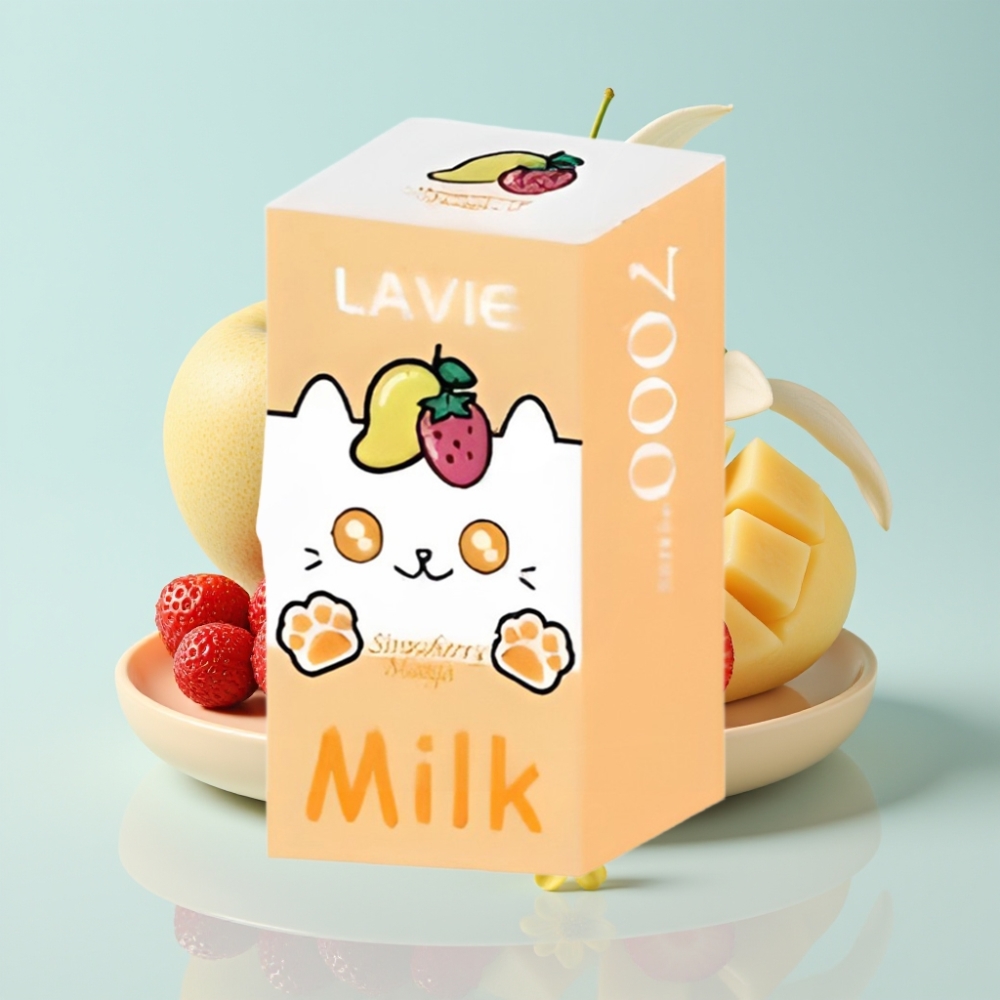 LAVIE Milk 7000 Puffs 16ML 5% Nikotiini Maasikas-Mango