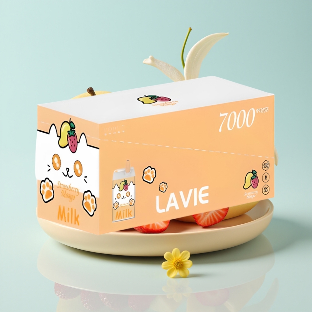 LAVIE Milk 7000 Puffs 16ML 5% Nikotiini Maasikas-Mango