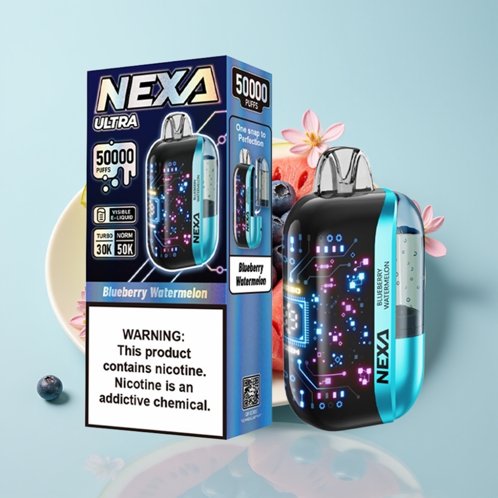 NEXA Ultra 50K 20ml 5% Nikotiini Sinimarja-Arbuus Ühekordne Vape