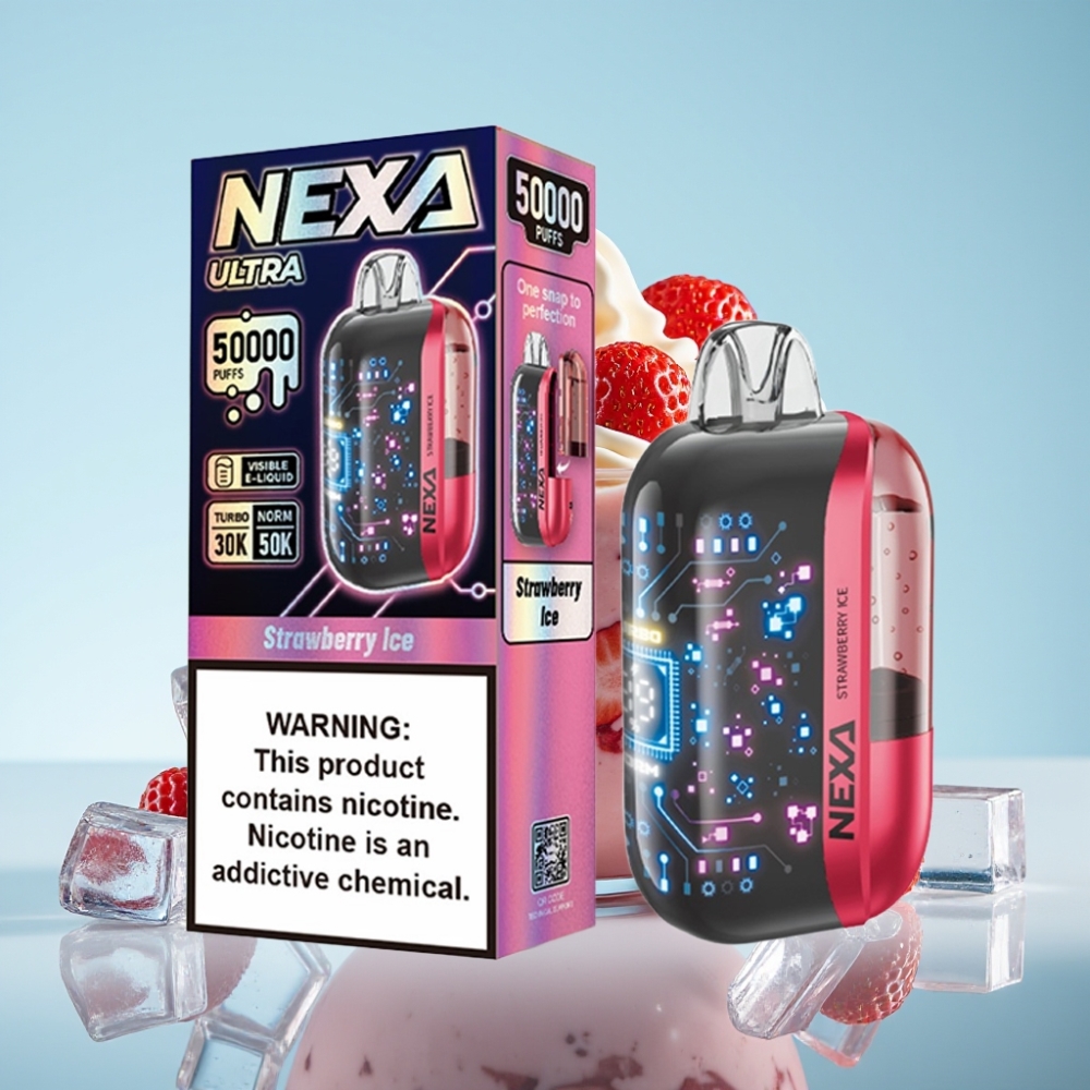 NEXA Ultra 50K Ühekordne Aurusti 20ml 5% Nikotiini Maasikajää