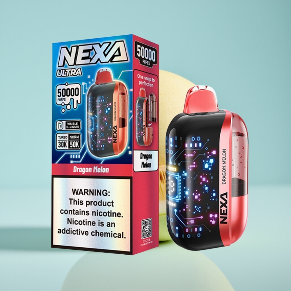 NEXA Ultra 50K Ühekordne Vape 20ml 5% Nikotiini Draakon-Melon