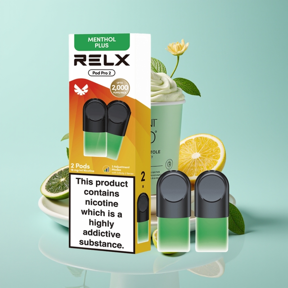 RELX Pod Pro 2 1,8% Nikotiini 600 Sõõmu Mint-Menthol Plus