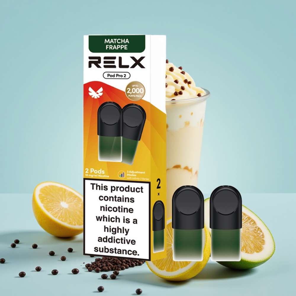 RELX Pod Pro 2 1.8% Tee-Matcha Frappé 600 tossu 1,9ml