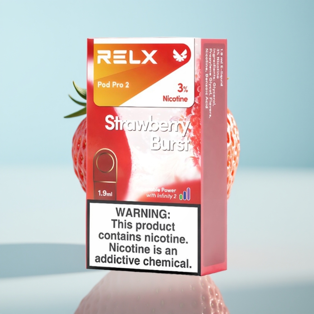 RELX Pod Pro 2 3% Nikotiini 600 Sõõmu Maasikapauk 1,9ml