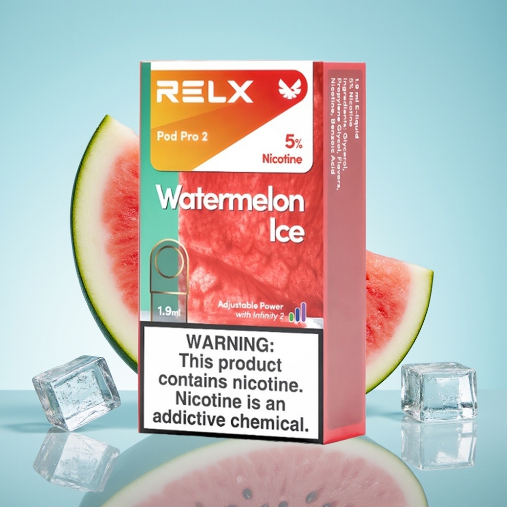 RELX Pod Pro 2 5% Nikotiini 600 Suutsu 1.9ml Vesimelonijää