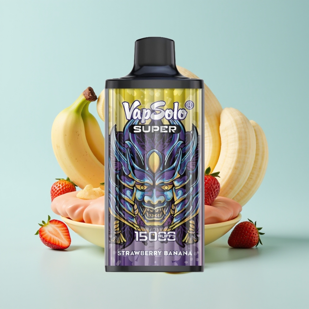 Vapsolo Super 15000 40ml E-vedelik 850mah Mesh Coil Type-C Maasikas-Banaan
