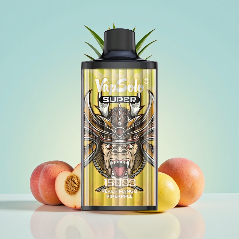 Vapsolo Super 15000 Puffs 40ml 850mah Peach Mango Pineapple