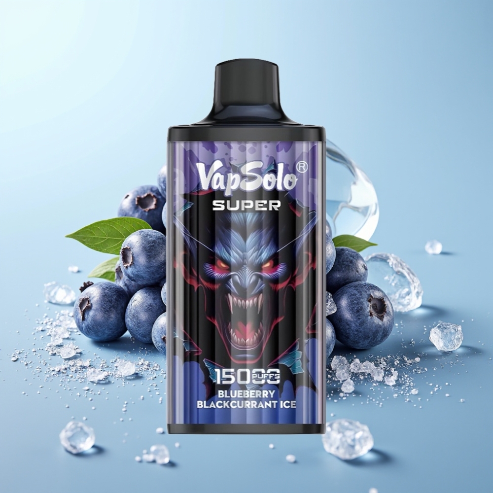 Vapsolo Super 15000 Puffs 40ml 850mah Sinimustsõstra-Jää