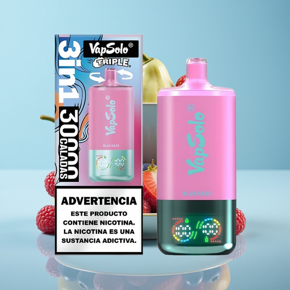 VapSolo Triple 30000 Pauku 40ml 20/50 mg/ml Sinised Mured