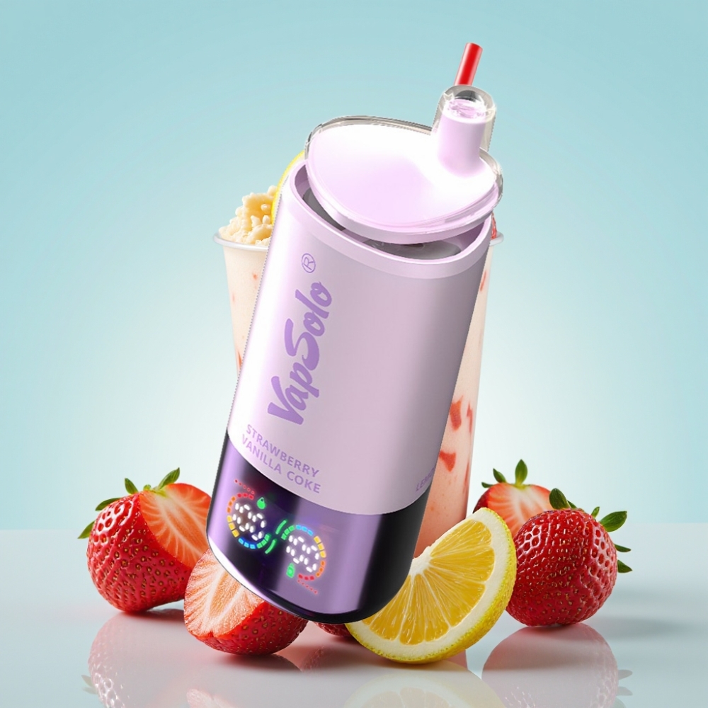 VapSolo Triple 30000 Puffs 40ml 20mg/50mg Type-C Maasikas-Vanilli-Koka