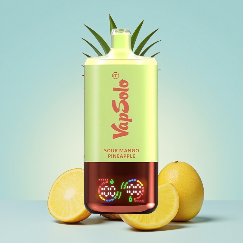 VapSolo Triple 30000 Puffs 40ml 3 Tanki Sour Mango-Ananass