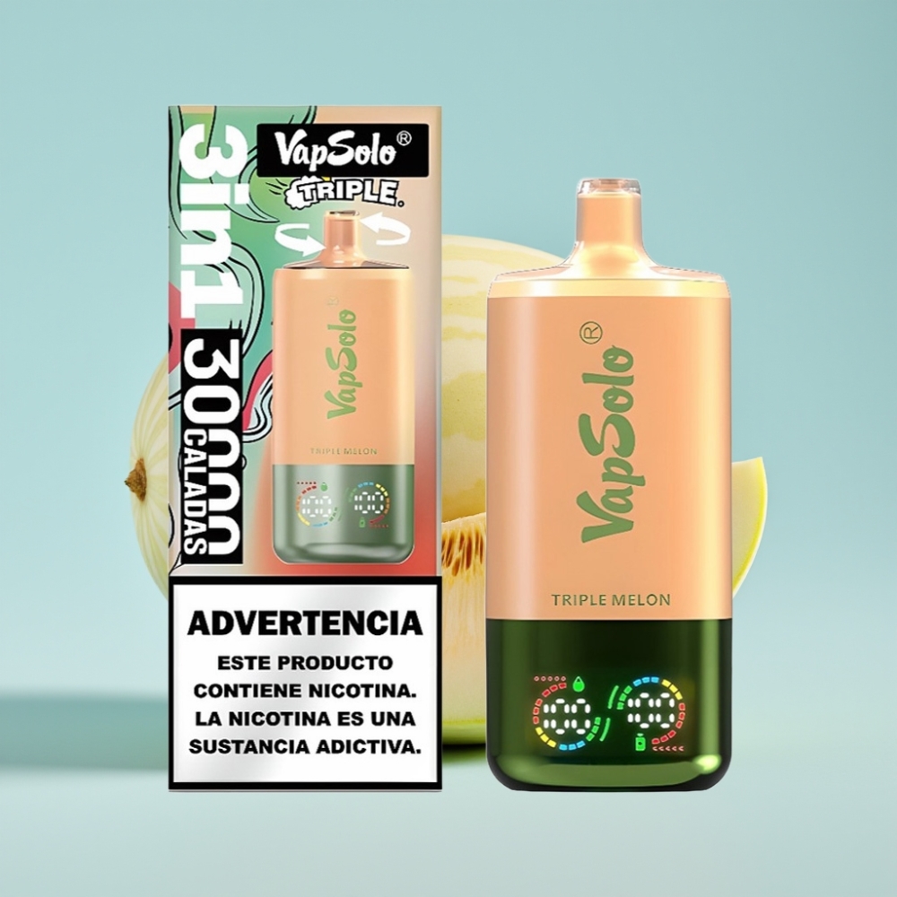 VapSolo Triple 30000 Puffs 40ml 3-tank Melon