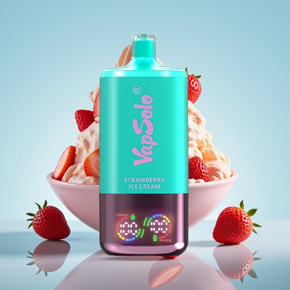 VapSolo Triple 30000 Puffs 40ml 50mg/ml Maasikajäätis