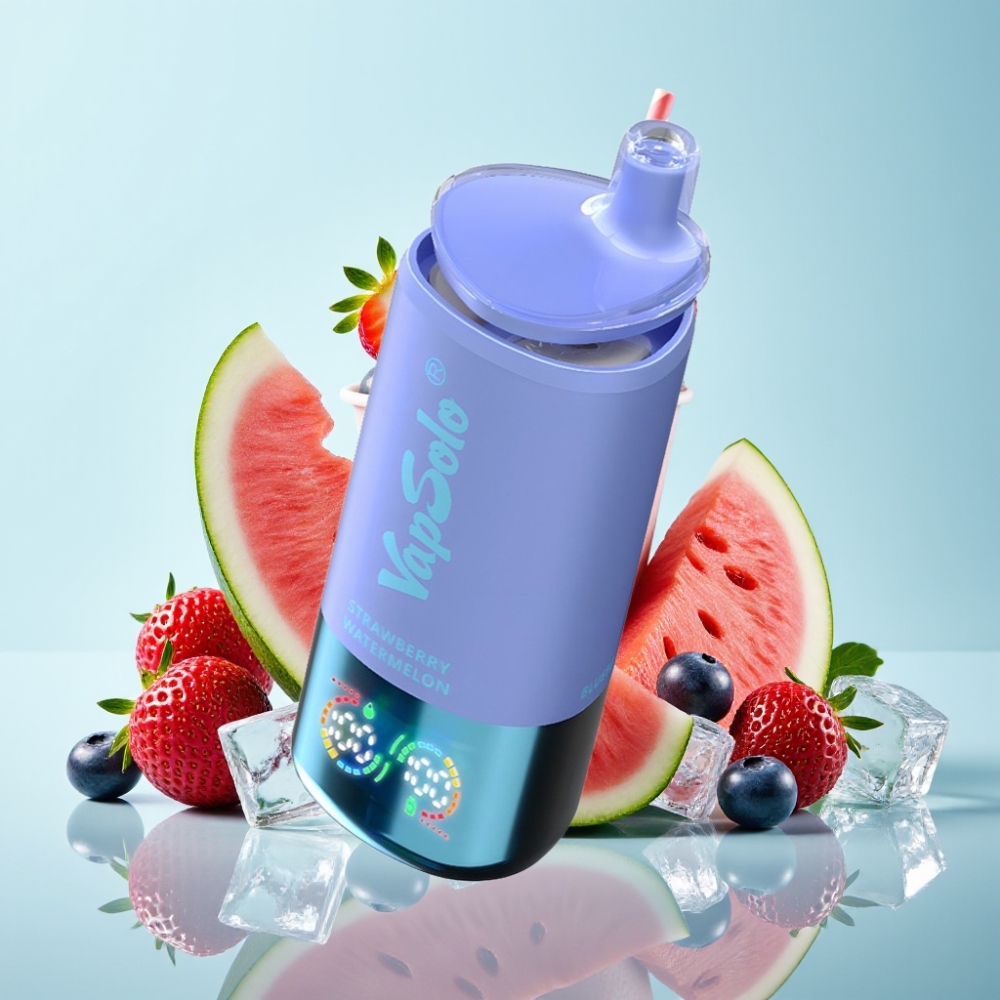 VapSolo Triple 30000 Puffs 40ml 50mg/ml Maasikas-Arbuus-Mustikas Jää