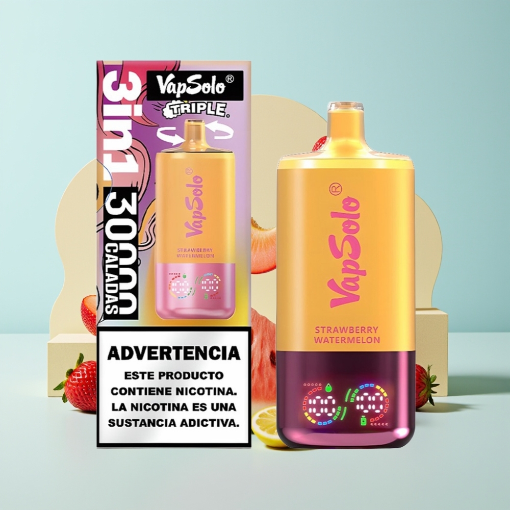 VapSolo Triple 30000 Puffs 40ml E-vedelik 20/50 mg/ml Type-C