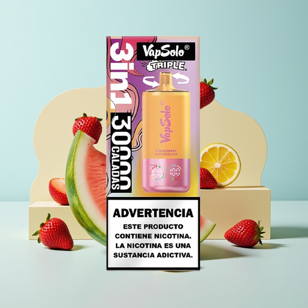 VapSolo Triple 30000 Puffs 40ml E-vedelik 20/50 mg/ml Type-C