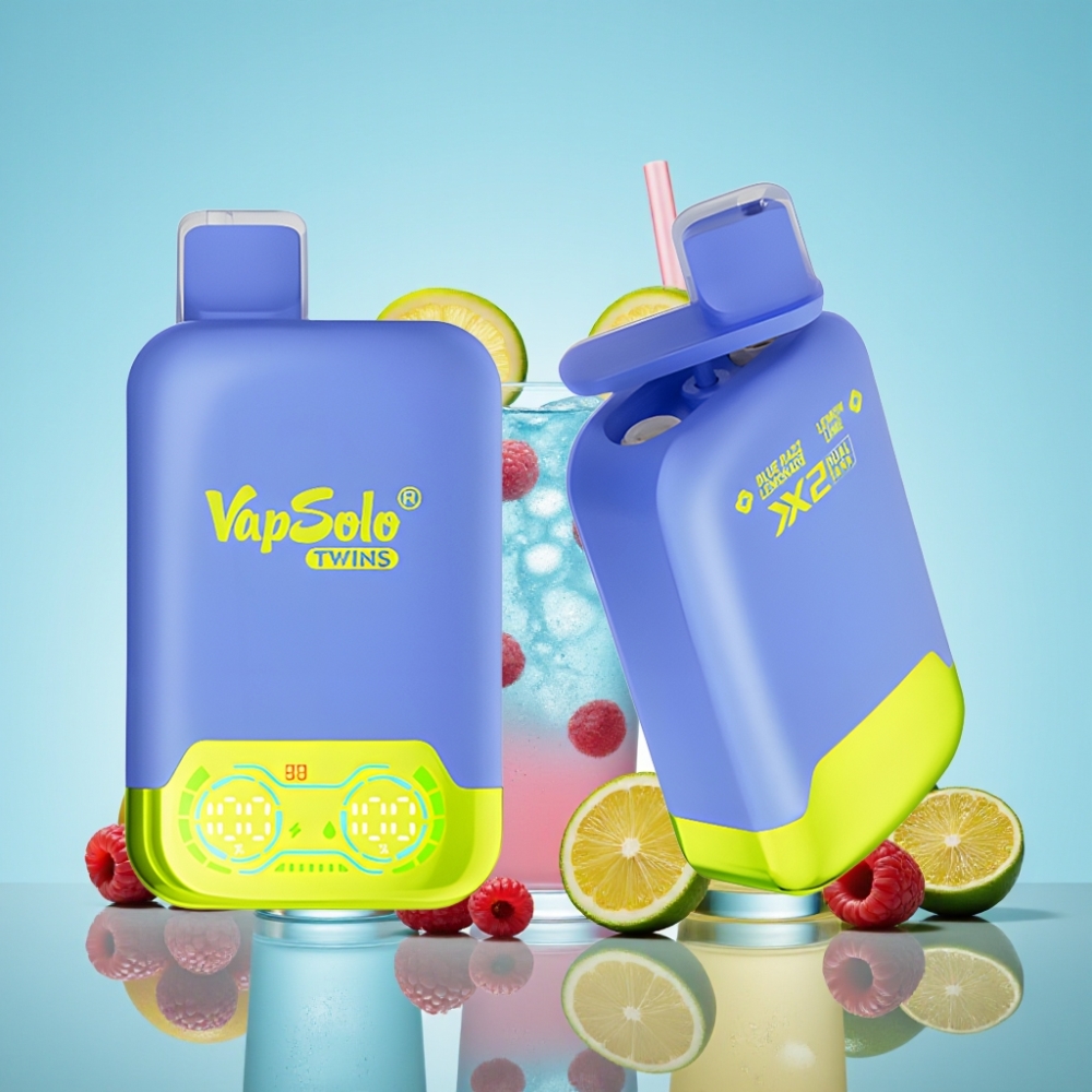 Vapsolo Twins 20000 Puffs 40ml 20mg/50mg Sinine Razz Limonaad & Sidrunlaimi