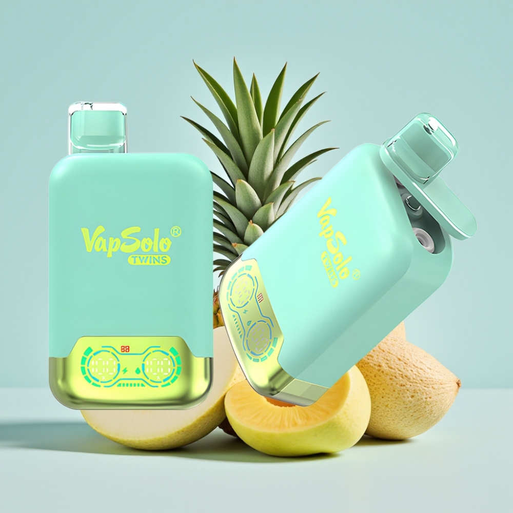 Vapsolo Twins 20000 Puffs 40ml 2-tank Kolmikmelon & Ananassi-kookos