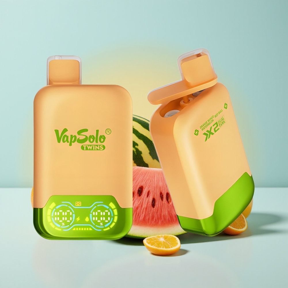 Vapsolo Twins 20000 Puffs 40ml 50mg/ml Apelsin Mango-Arbuus & Red Bull