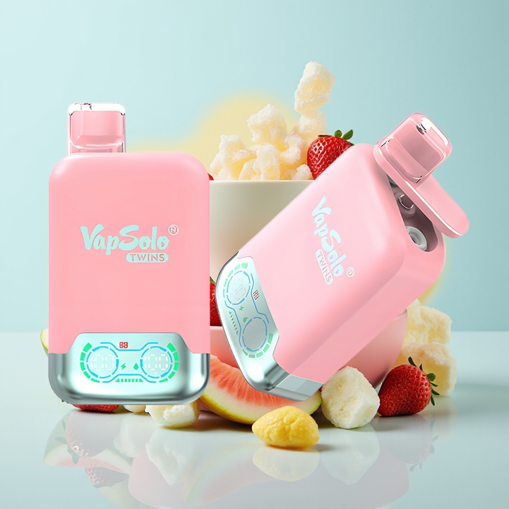 Vapsolo Twins 20000 Tõmmet 40ml 20mg/50mg Maasika-Jää & Mango-Pirn-Arbuus