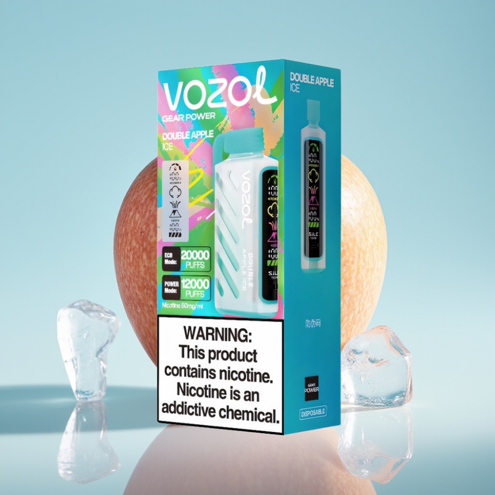 VOZOL Gear Power 20000 S.i.L.C. Tech Dual Mesh 20mL Double Apple Ice