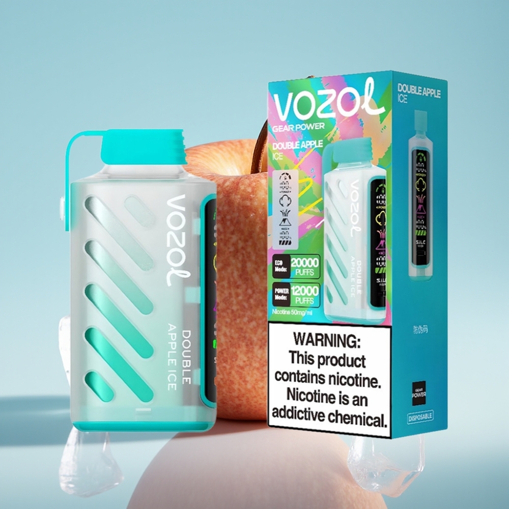 VOZOL Gear Power 20000 S.i.L.C. Tech Dual Mesh 20mL Double Apple Ice