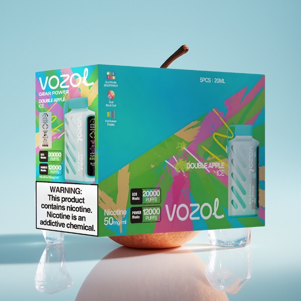 VOZOL Gear Power 20000 S.i.L.C. Tech Dual Mesh 20mL Double Apple Ice