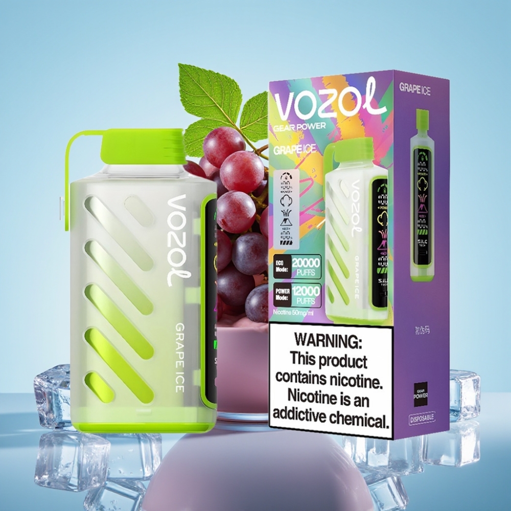 VOZOL Gear Power 20000 S.i.L.C. Tech Dual Mesh 20mL Grape Ice