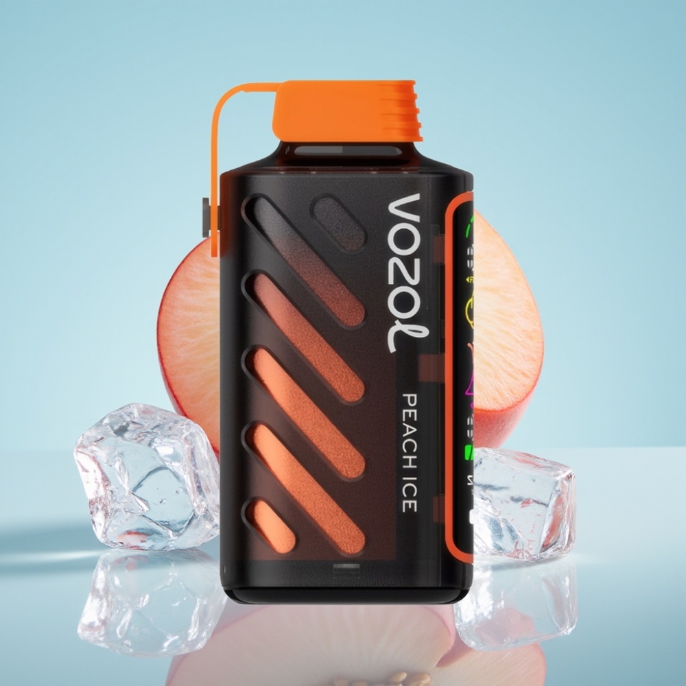 VOZOL Gear Power 20000 S.i.L.C. Tech Dual Mesh 20mL Peach Ice