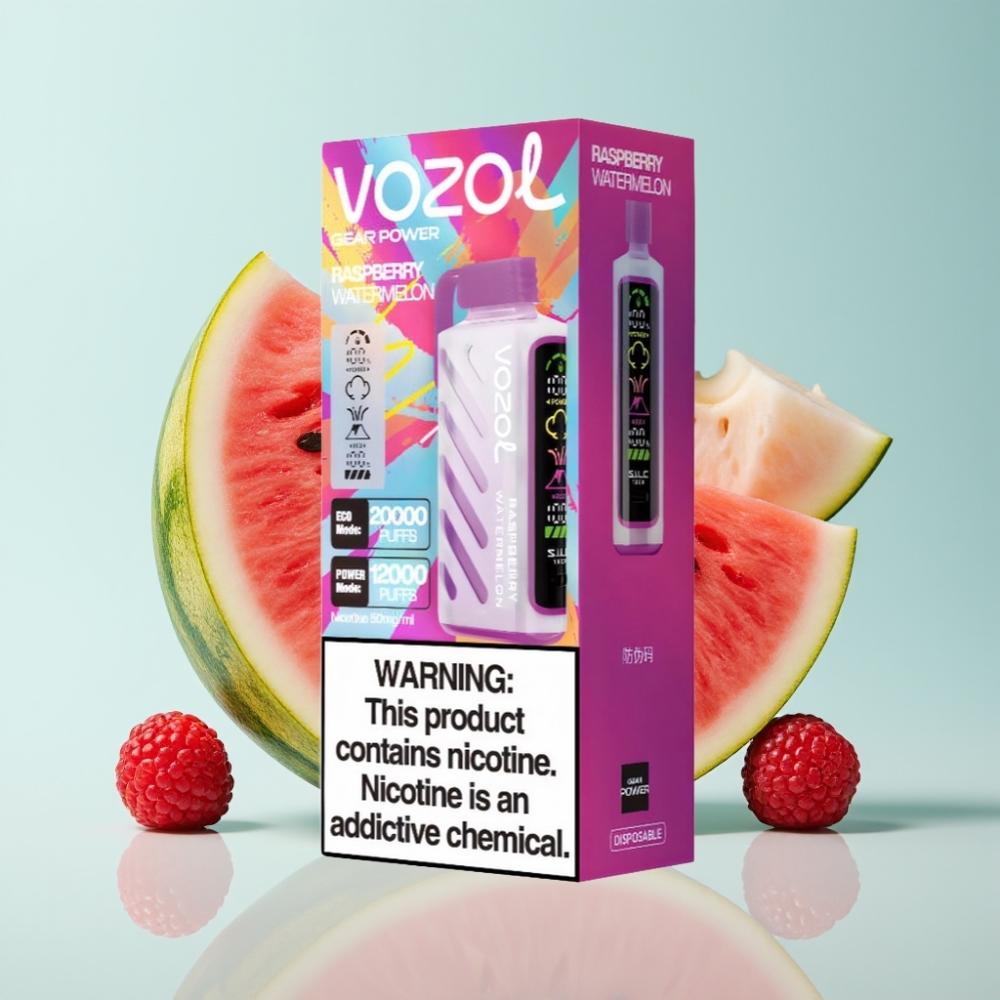 VOZOL Gear Power 20000 S.i.L.C. Tech Dual Mesh 20mL Raspberry Watermelon