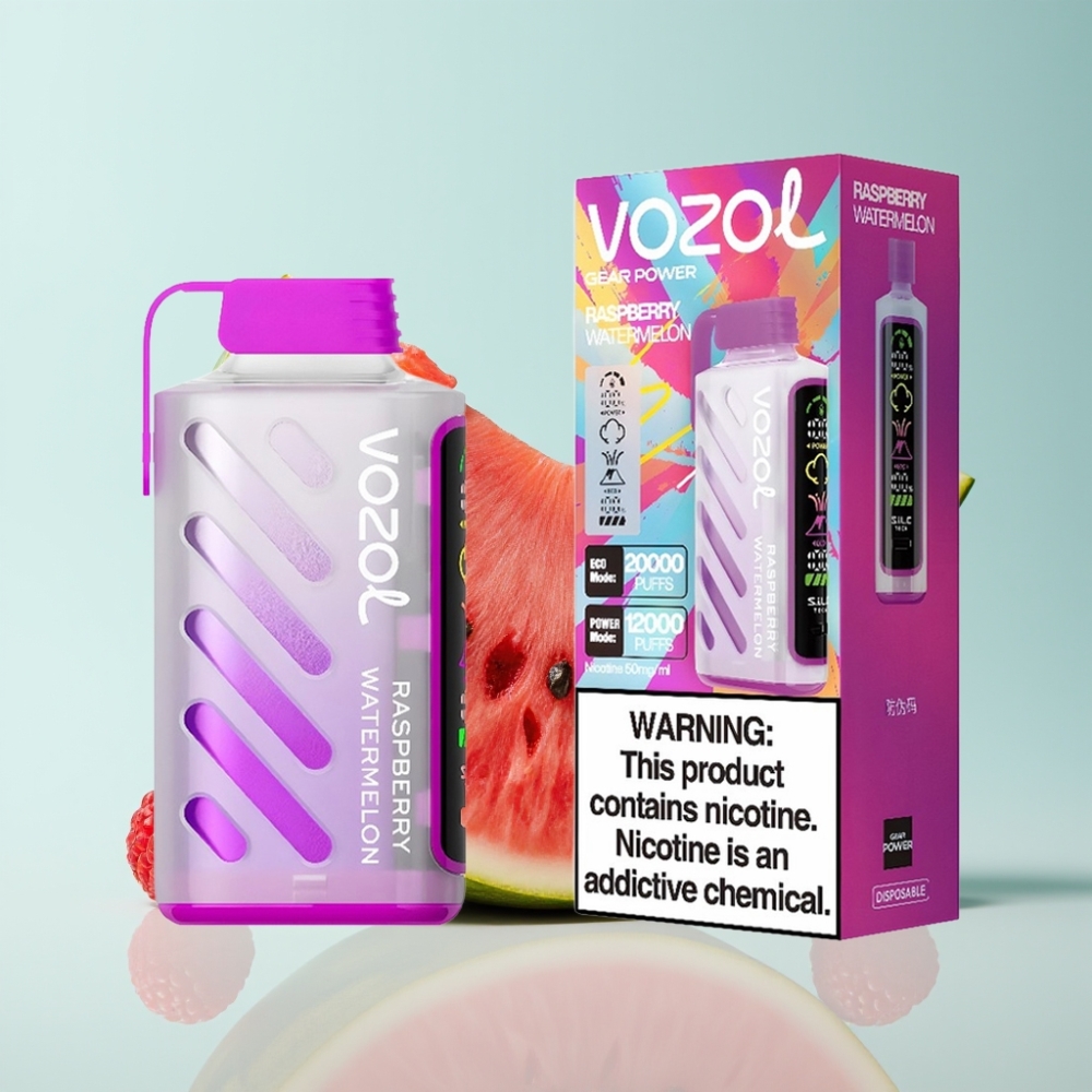 VOZOL Gear Power 20000 S.i.L.C. Tech Dual Mesh 20mL Raspberry Watermelon
