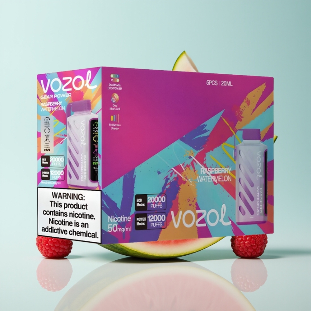 VOZOL Gear Power 20000 S.i.L.C. Tech Dual Mesh 20mL Raspberry Watermelon