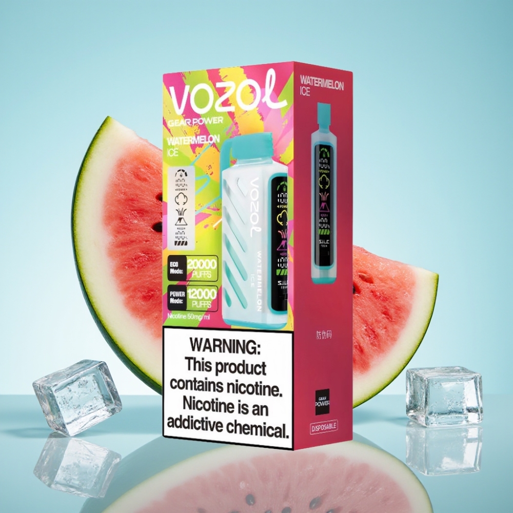 VOZOL Gear Power 20000 S.i.L.C. Tech Dual Mesh 20mL Watermelon Ice