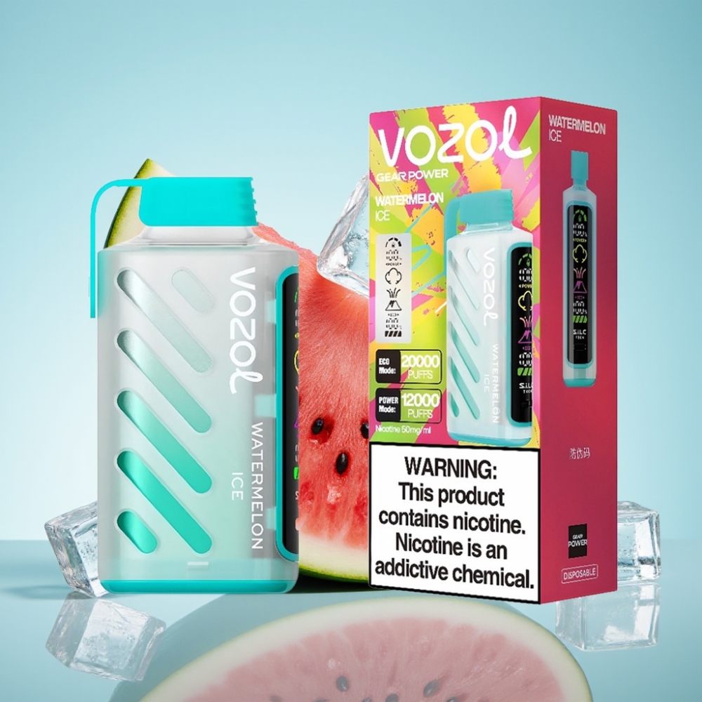 VOZOL Gear Power 20000 S.i.L.C. Tech Dual Mesh 20mL Watermelon Ice
