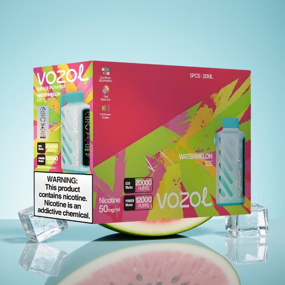 VOZOL Gear Power 20000 S.i.L.C. Tech Dual Mesh 20mL Watermelon Ice