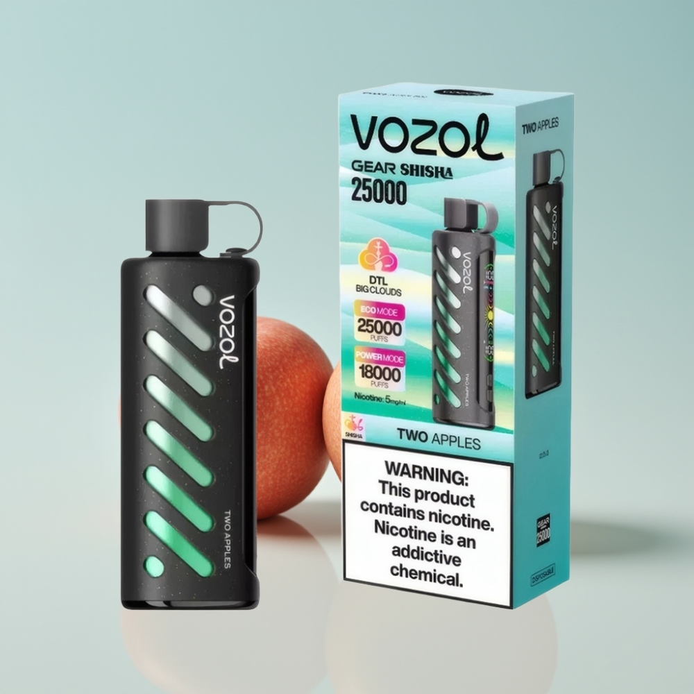 VOZOL Gear Shisha 25000 Puffs 30 Maitse Dual Mesh 1000mAh Kaks õuna