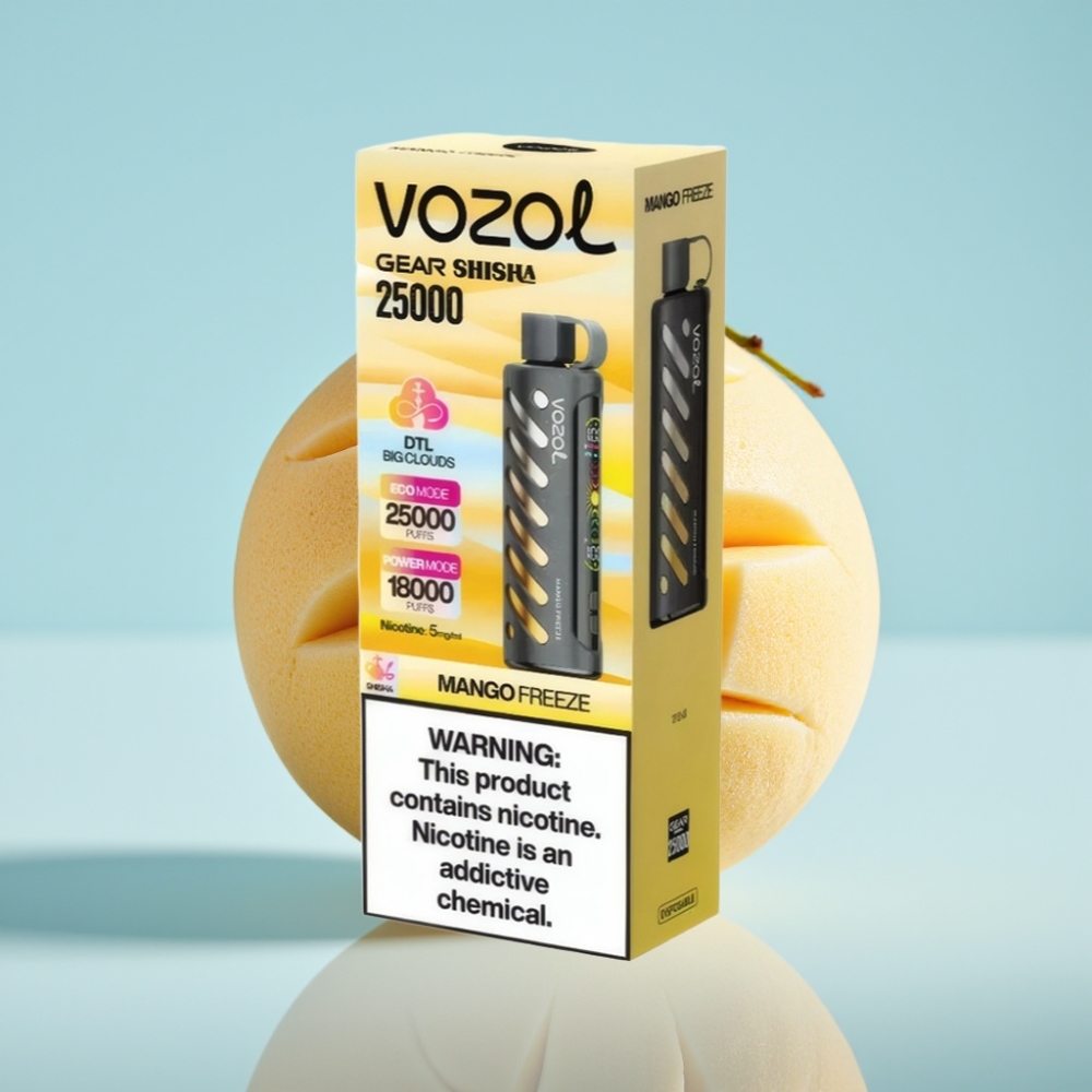 VOZOL Gear Shisha 25000 Puffs 30 Maitse Dual Mesh 1000mAh Mangokülmutus