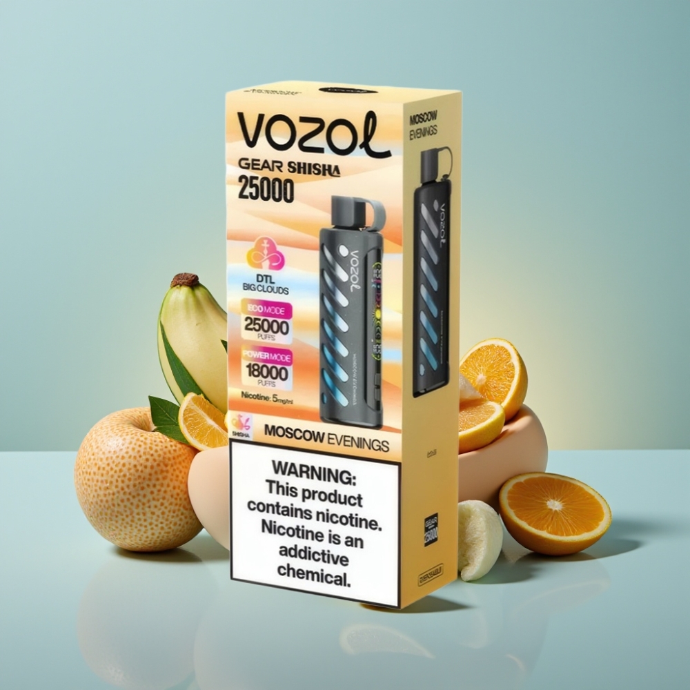 VOZOL Gear Shisha 25000 Puffs Dual Mesh 30 Maitse 1000mAh Moskva õhtud