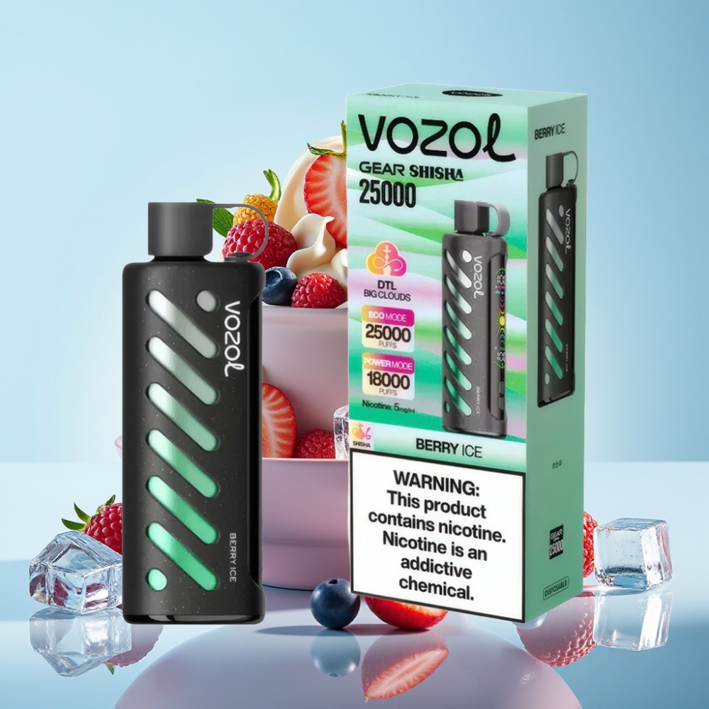 VOZOL Gear Shisha 25000 Puffs Dual Mesh 5mg/ml Berry Ice